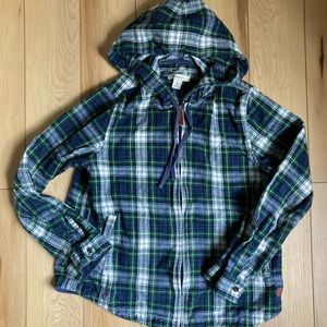 Llbean flannel zip up